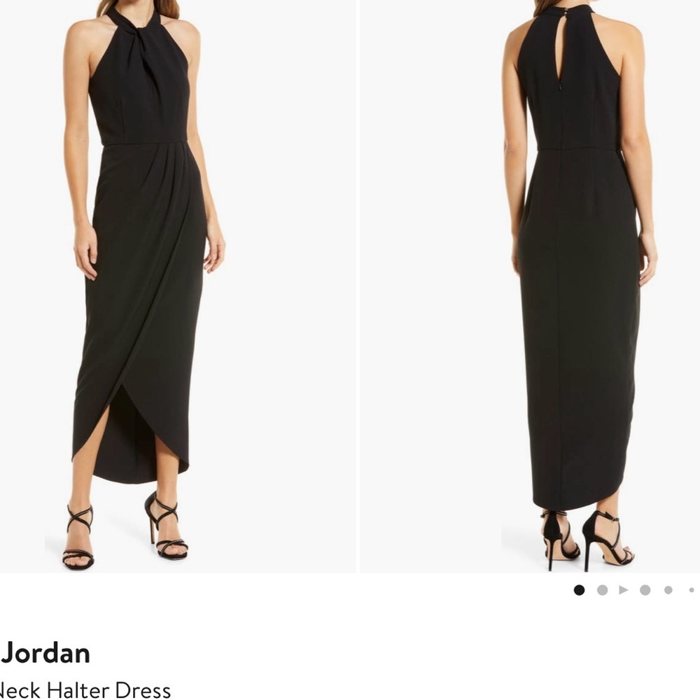 Julia Jordan Women's Knot Neck Halter Dress Orange Size 2